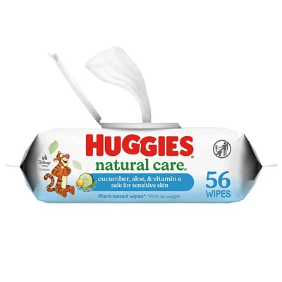 Huggies Natural Care Refreshing Baby Wipes, Scented, 1 Flip-Top Pack (56 Wipes Total)