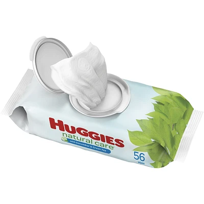 Huggies Natural Care Refreshing Baby Wipes, Scented, 1 Flip-Top Pack (56 Wipes Total)