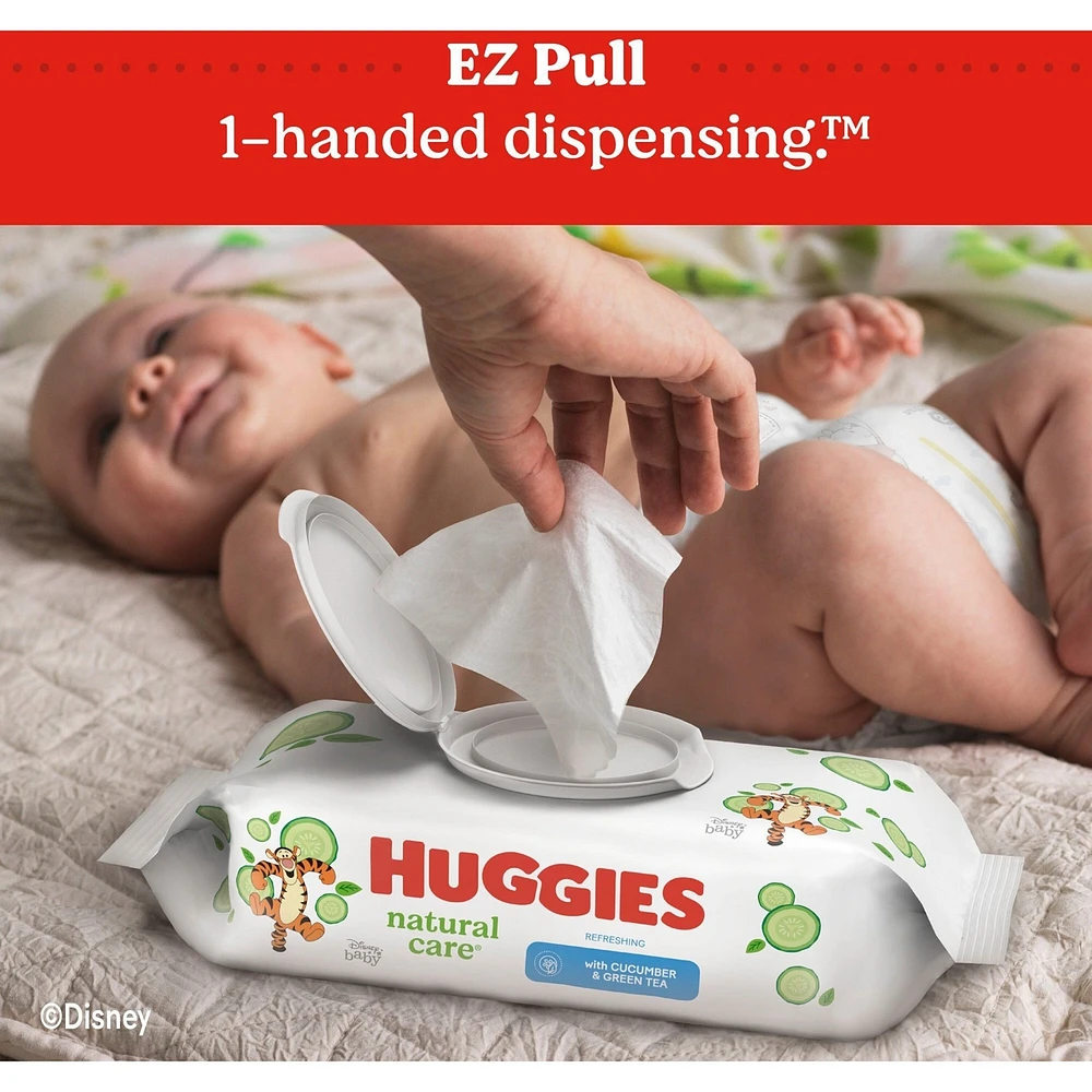 Natural Care Refreshing Baby Wipes, Scented, 3 Flip-Top Packs