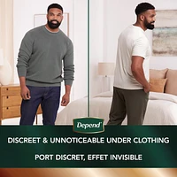 Depend Real Fit Incontinence Underwear for Men, Disposable, Maximum Absorbency, Small/Medium, Grey