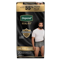 Depend Real Fit Incontinence Underwear for Men, Disposable, Maximum Absorbency, Large/Extra Large