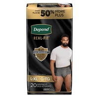 Depend Real Fit Incontinence Underwear for Men, Disposable, Maximum Absorbency, Large/Extra Large
