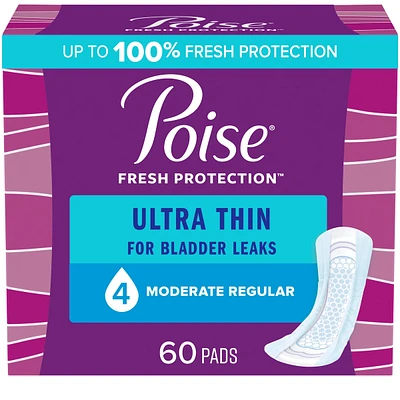 Ultra Thin Incontinence Pads, Moderate Absorbency, Regular Length