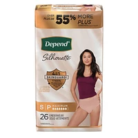Depend Silhouette Adult Incontinence & Postpartum Underwear for Women, Maximum Absorbency, Small, Pink