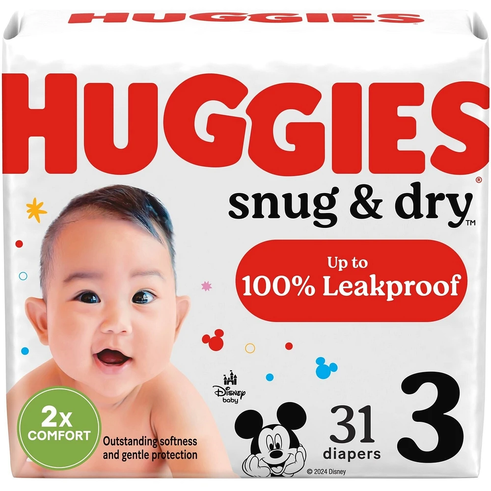 Snug & Dry Baby Diapers, Size 3 (16-28 lbs)