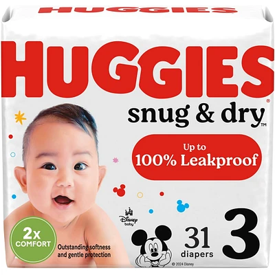 Snug & Dry Baby Diapers, Size 3 (16-28 lbs)