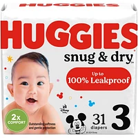 Snug & Dry Baby Diapers, Size 3 (16-28 lbs)