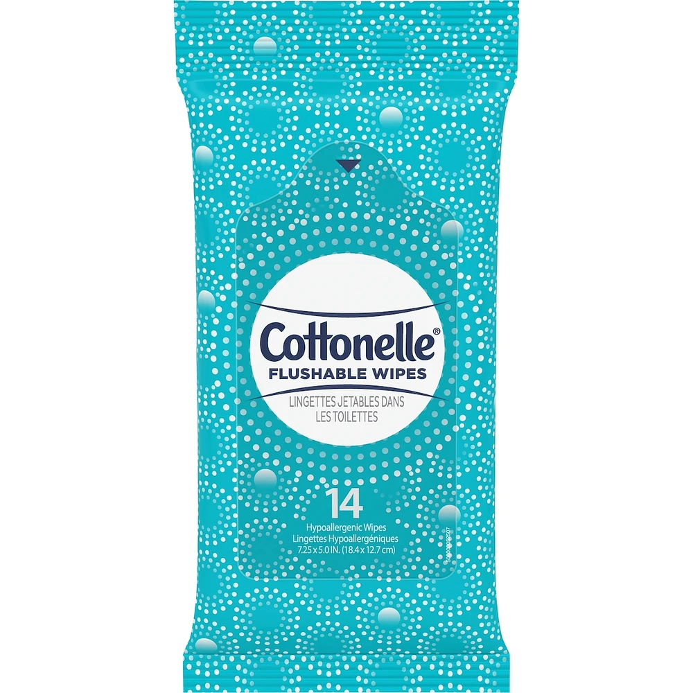 Fresh Care On-The-Go Flushable Wet Wipes, Adult Wet Wipes