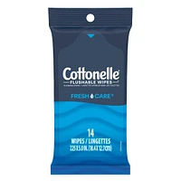 Fresh Care On-The-Go Flushable Wet Wipes, Adult Wet Wipes