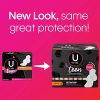 Teen Ultra Thin Feminine Pads with Wings, Overnight, 24 ct
