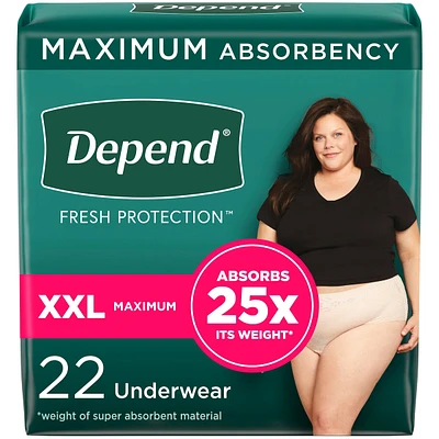 Sous-vêtement d’incontinence  Fresh Protection pour femmes, degré d’absorption maximal, TTG, couleur rosée