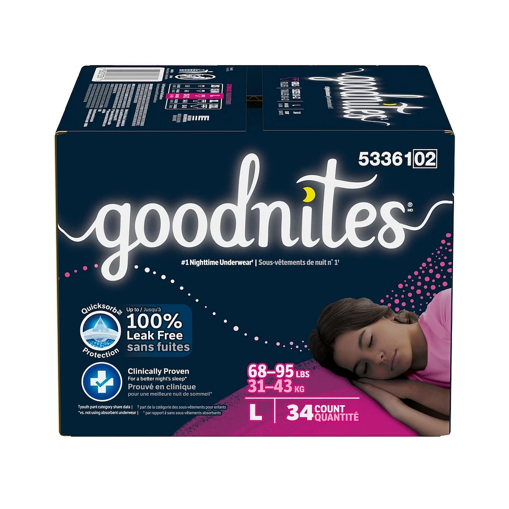 Girls' Nighttime Bedwetting Underwear