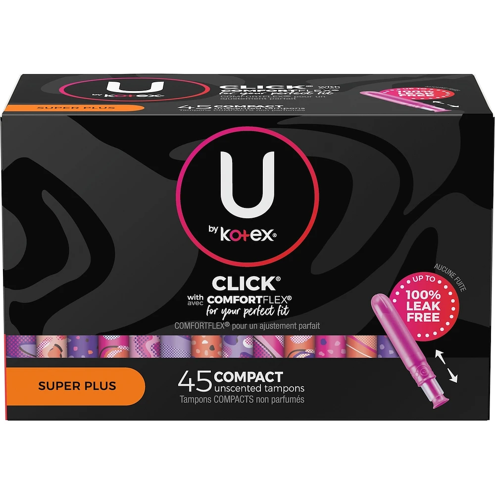 Click Compact Tampons, Super Plus, Unscented