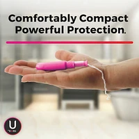 U by Kotex Click Compact Multipack Tampons, Regular/Super, Unscented, 15 Count