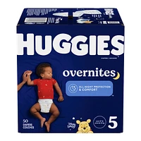 Huggies Overnites Nighttime Baby Diapers, Size 5, 50 Ct