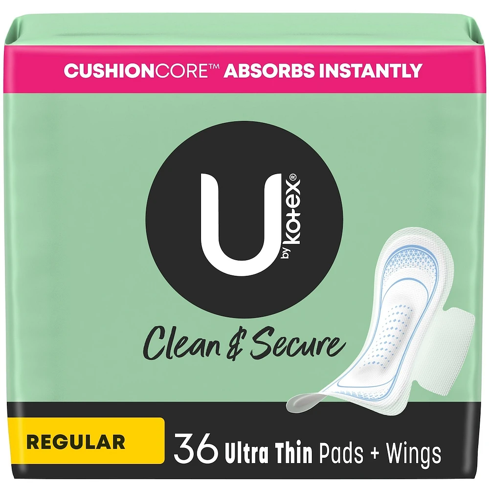 Clean & Secure Ultra Thin Pads with Wings