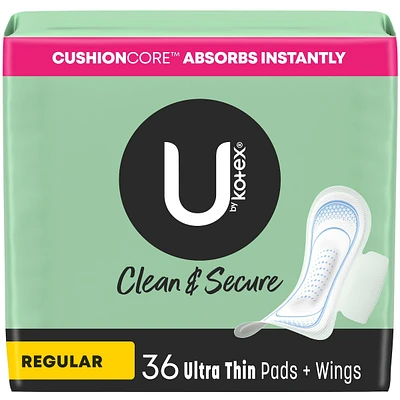 Clean & Secure Ultra Thin Pads with Wings