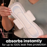 Clean & Secure Ultra Thin Overnight Pads with Wings