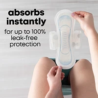 Clean & Secure Ultra Thin Pads with Wings, Heavy Absorbency