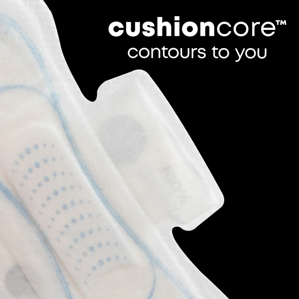 Clean & Secure Ultra Thin Pads with Wings, Heavy Absorbency