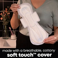 Clean & Secure Overnight Maxi Pads with Wings, Extra Heavy Absorbency