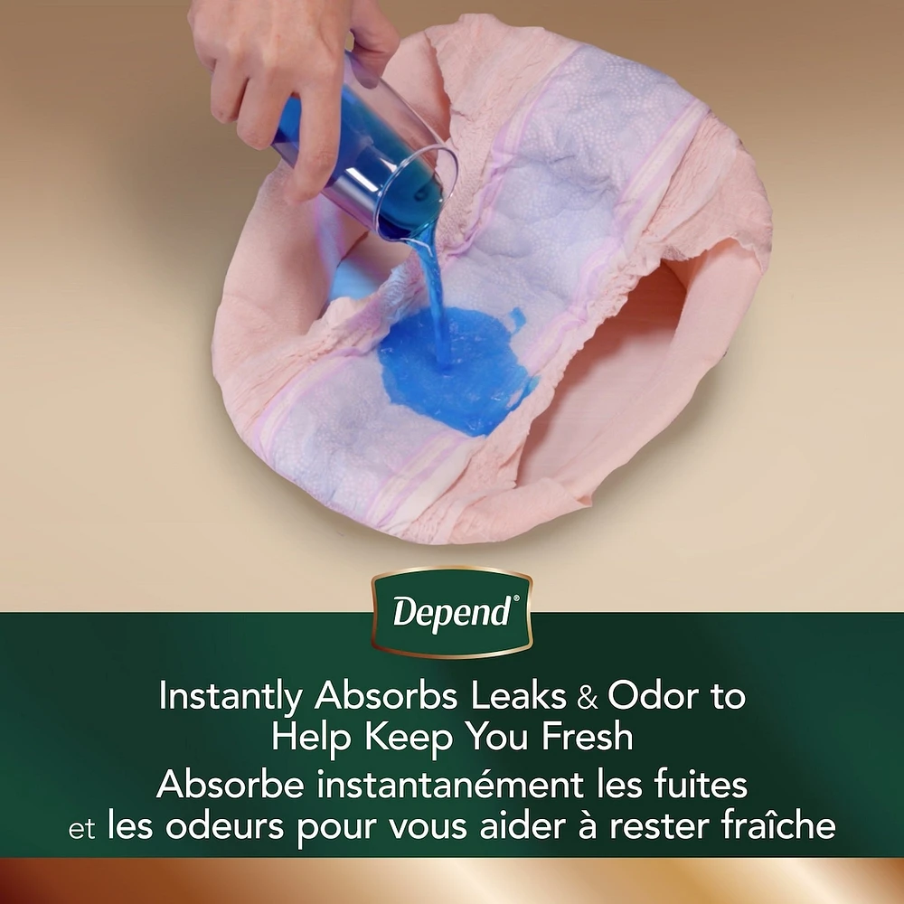 Depend Silhouette Adult Incontinence & Postpartum Underwear for Women, Maximum Absorbency, Large