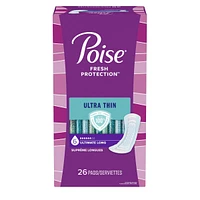 Poise Ultra Thin Postpartum Incontinence Pads, Maximum Absorbency, Long Length, 26 Count