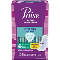 Ultra Thin Postpartum Incontinence Pads with Wings, Light Absorbency, Regular Length