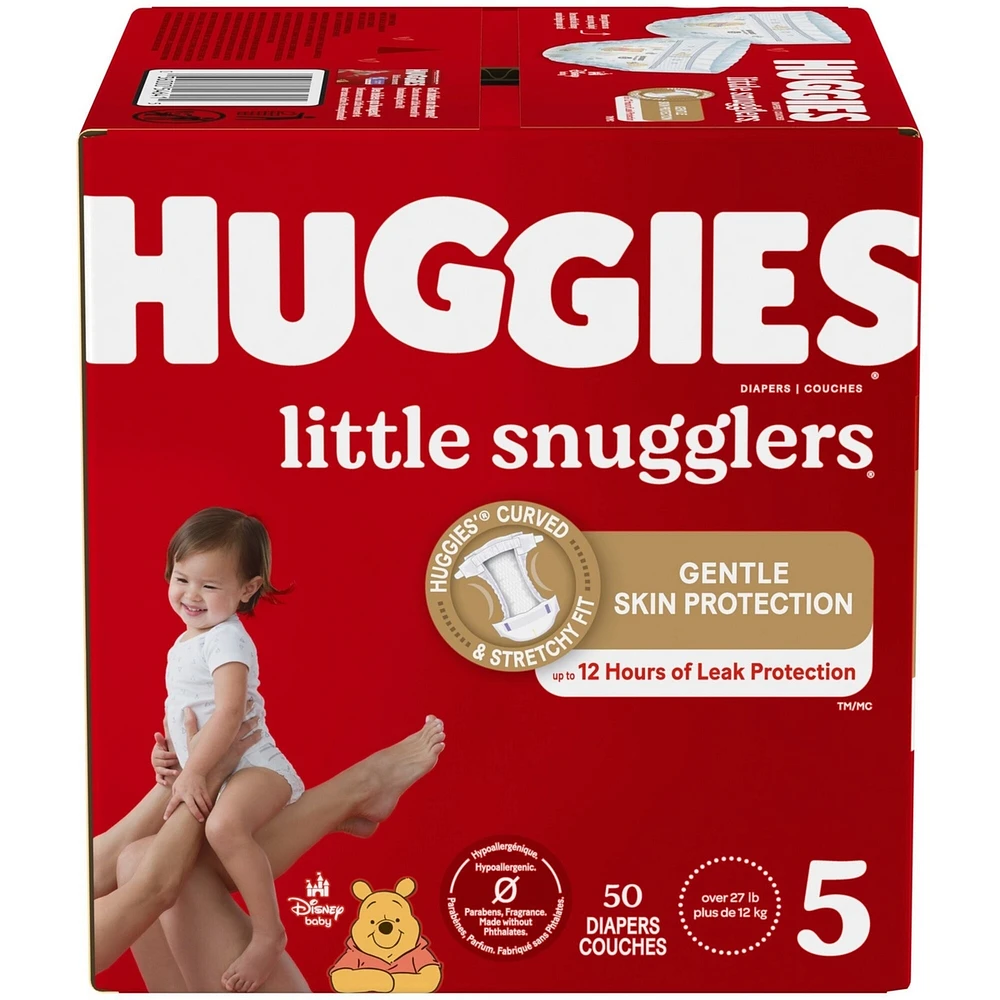 Huggies Little Snugglers Diapers, Size 5, 50 Count