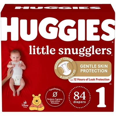 Huggies Little Snugglers Diapers, Size 1, 84 Count