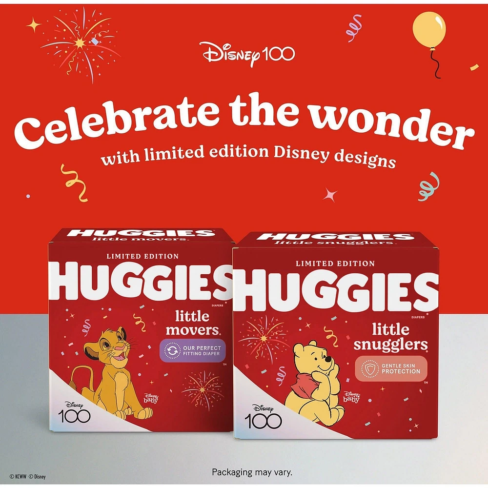 Huggies Little Movers Baby Diapers, Size 4, 58 Count
