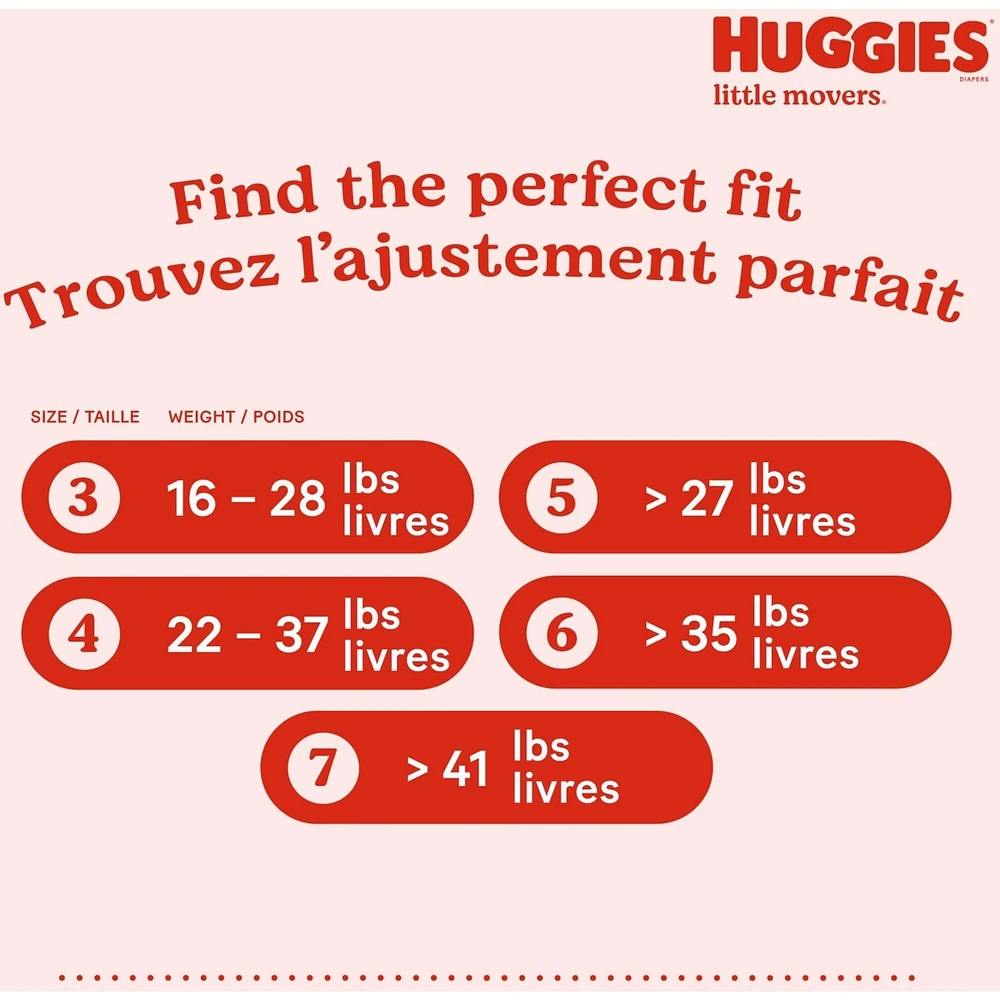 Huggies Little Movers Baby Diapers, Size 4, 58 Count
