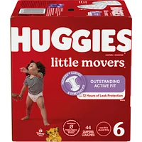 Huggies Little Movers Baby Diapers, Size 6, 44 Count