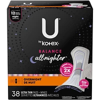 Ultra Thin Overnight Pads with Wings