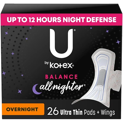 Ultra Thin Overnight Pads with Wings
