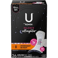 Ultra Thin Overnight Pads with Wings