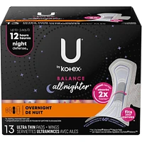 Ultra Thin Overnight Pads with Wings