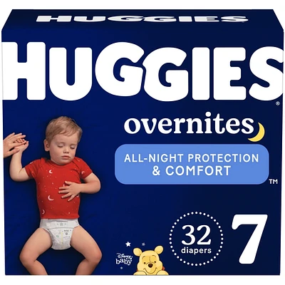 Overnites Nighttime Baby Diapers, 7 (41+ lbs)