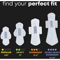 Ultra Thin Overnight Pads with Wings, Extra Heavy Absorbency
