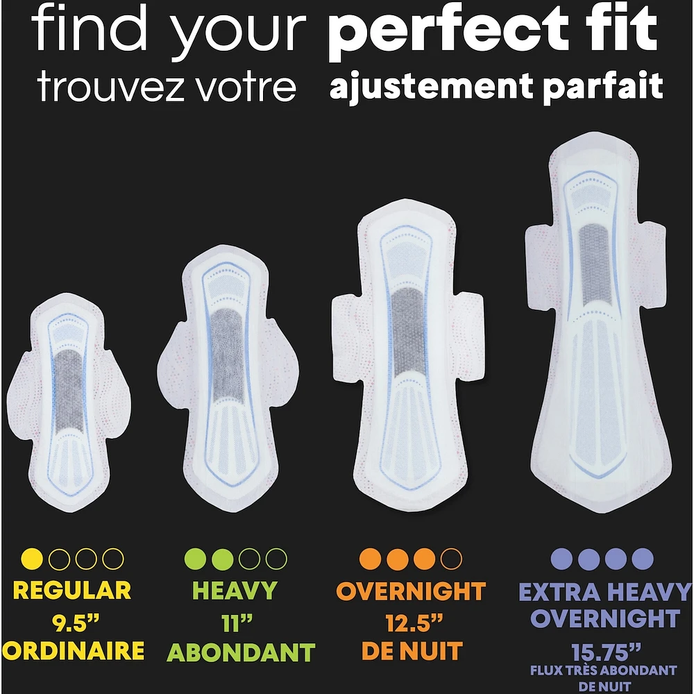 Ultra Thin Overnight Pads with Wings, Extra Heavy Absorbency