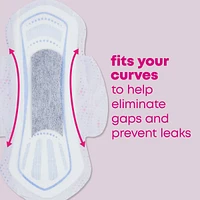 Serviettes ultraminces U by Kotex Balance avec ailes pour adolescentes, absorption accrue
