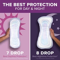 Incontinence Pads for Women/Bladder Leakage Pads/Bladder Control Pads, 8 Drop, Overnight Absorbency