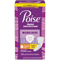 Poise Daily Microliners, Incontinence Panty Liners, 1 Drop Lightest Absorbency, Long Length
