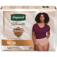 Depend Silhouette Adult Incontinence and Postpartum Underwear for Women, Medium, Maximum Absorbency, Pink