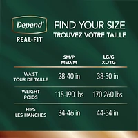 Depend Real Fit Incontinence Underwear for Men, Disposable, Maximum Absorbency, Large/Extra Large