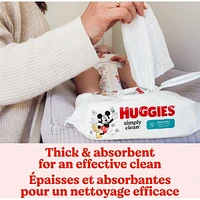 Simply Clean Fresh Scent Baby Wipes, 3 Flip-Top Packs