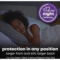 Serviettes maxi de nuit U by Kotex Clean & Secure avec ailes