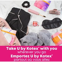 Serviettes ultraminces de nuit U by Kotex Clean & Secure avec ailes