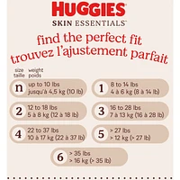 Couches pour nouveau-nés Skin Essentials, taille nouveau-né (2,5 à 4 kg [6 à 9 lb])