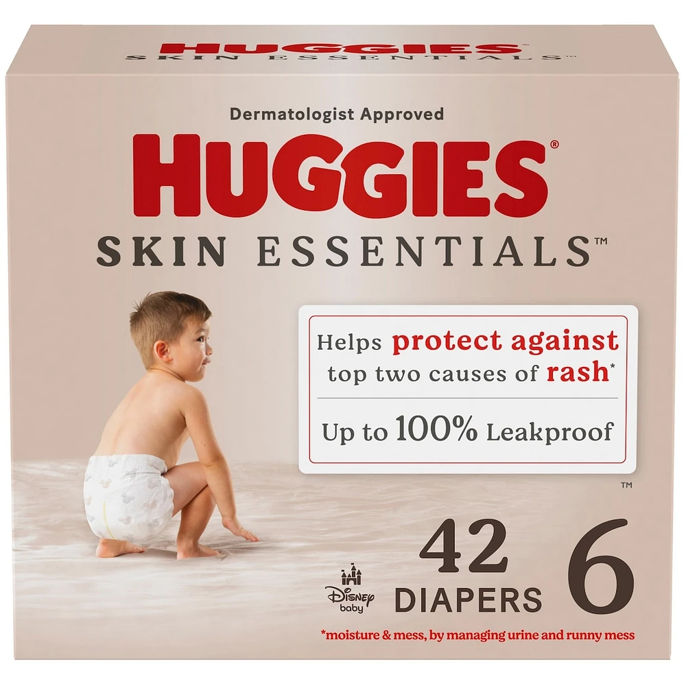 Skin Essentials Baby Diapers, 5 (27+ lbs), 50 Ct